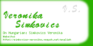 veronika simkovics business card